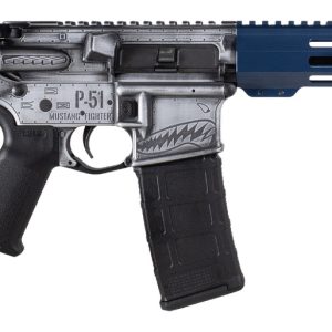 Shark Coast Tactical SCC07442P51-P P-51 Mustang 5.56 NATO 30+1 10.50" Black Nitride Threaded Barrel, Aluminum Receiver w/Picatinny Rail, M-LOK Handguard, Polymer SB Tactical SBA3 Brace, Magpul MOE Gri